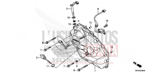 RIGHT CRANKCASE COVER (NC750S/SA) NC750SAH de 2017